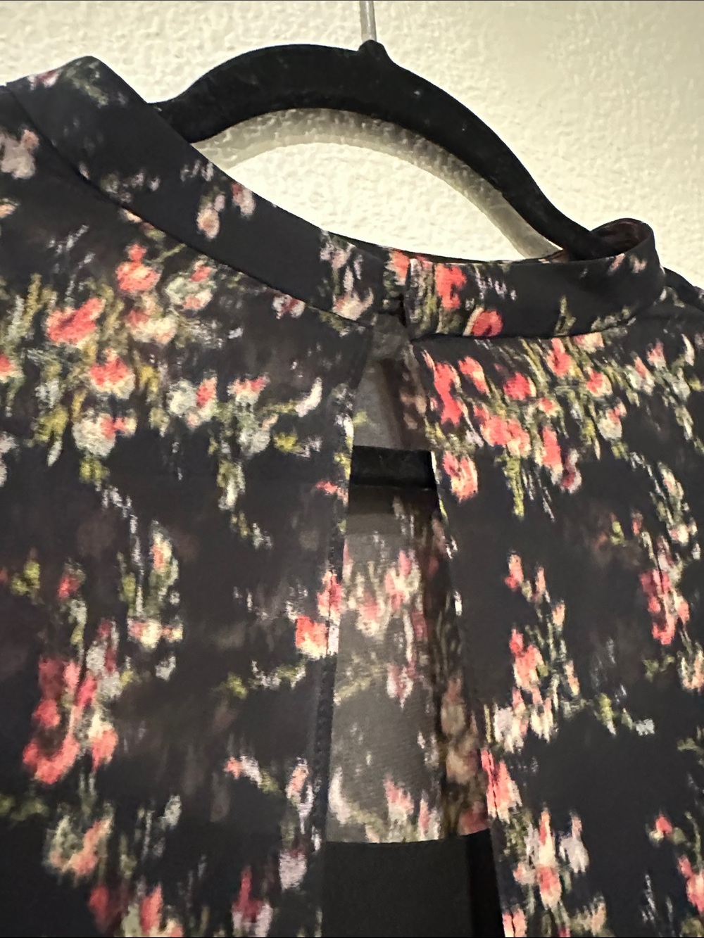 AllSaints NWT Draped Floral Mini Dress Black Silk Blend - Picture 12 of 16
